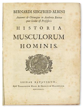 ALBINUS, BERNHARD SIEGFRIED.  Historia musculorum hominis.  1734